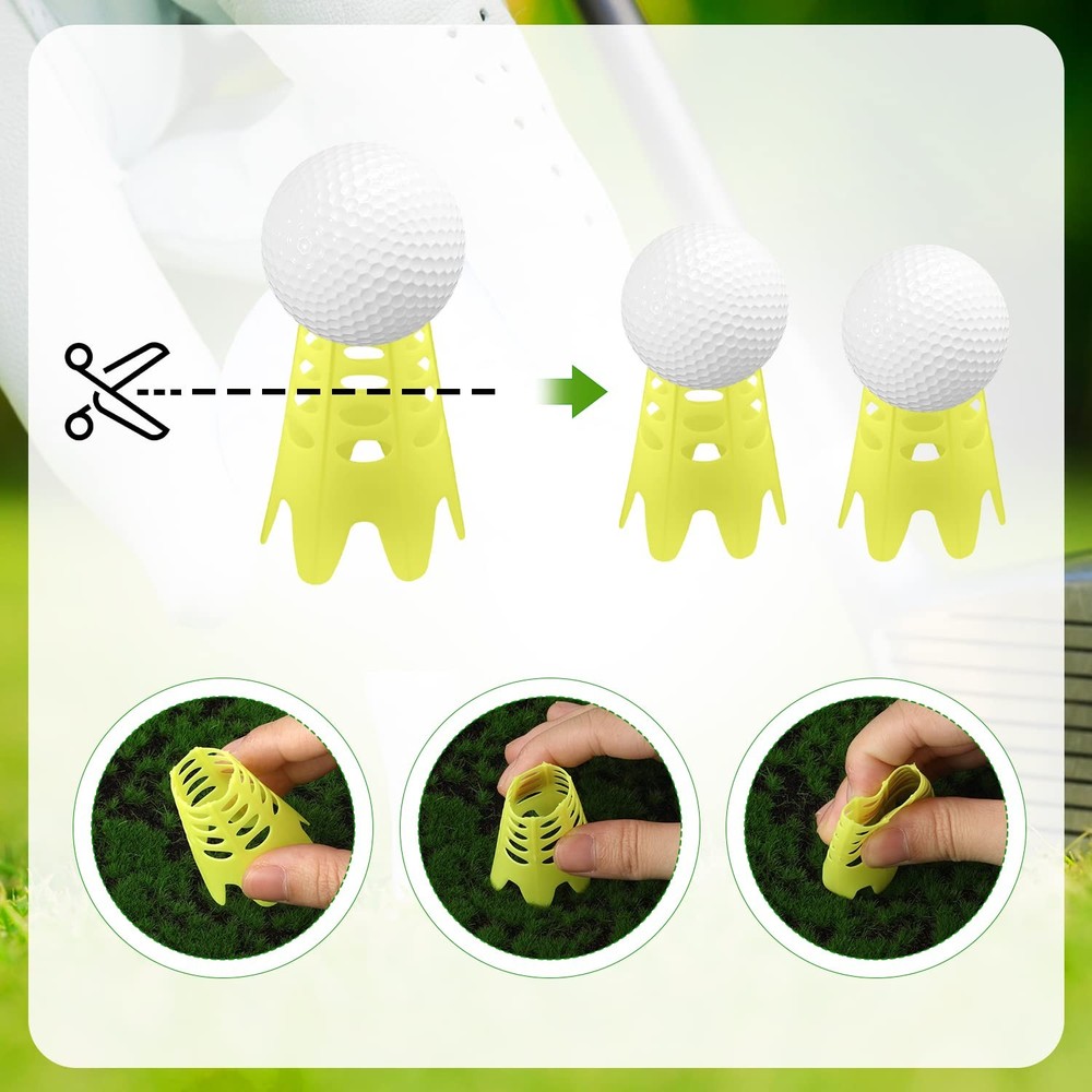 AIEX 20pcs Golf Tees, Plastic Simulator Tees Practice Training Mat...