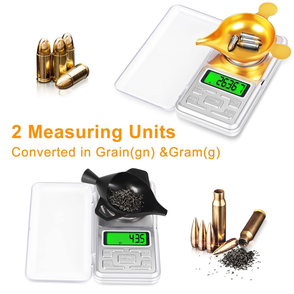 THINKSCALE Digital Reloading Scale 1500 Grain / 0.1gn with LCD Display for Re...