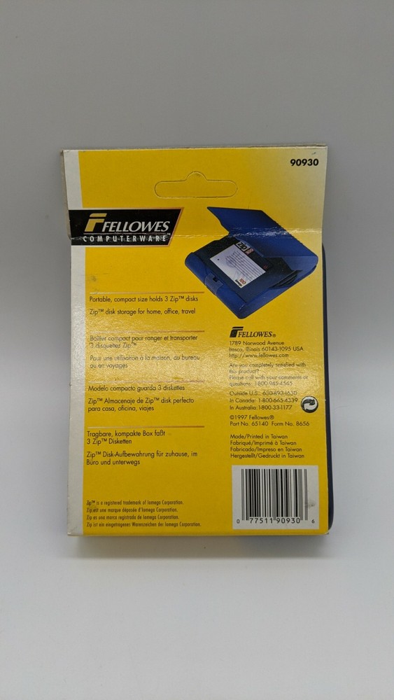 Fellowes Computerware Zip Disk Case 3pack- 90930