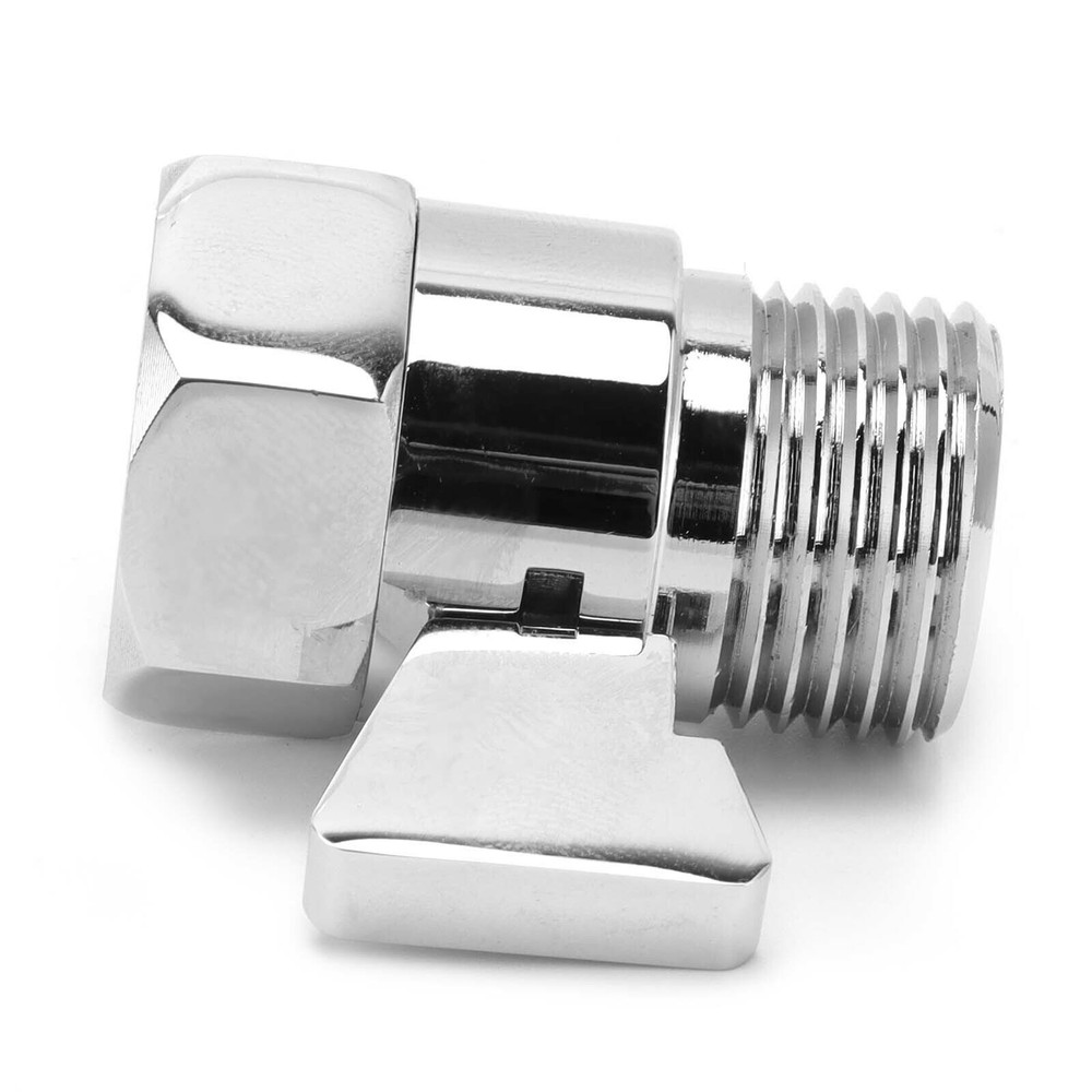 2x G1/2 Chrome Shower Head Shut off Valve Flow Control Valve With Handle Lever