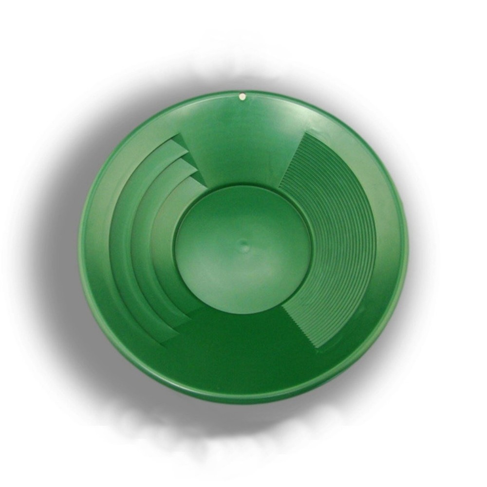 14" Green Plastic Gold Pan Nugget Mining Dredging River Panning