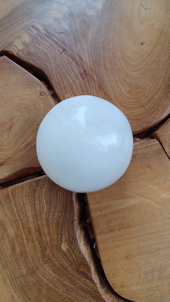 Natural Selenite Sphere 6cm from Morocco