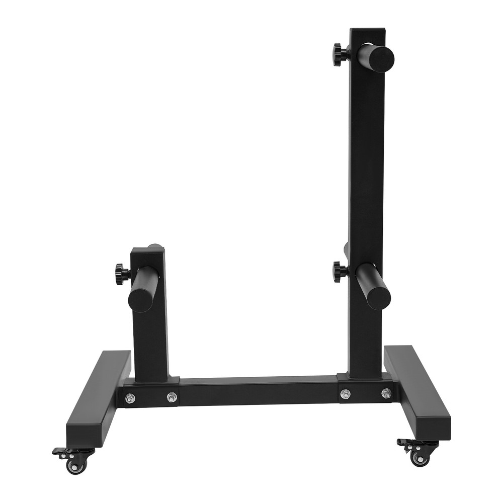 Durable Weight Plate Rack Tree with Universal Wheels for Easy Storage