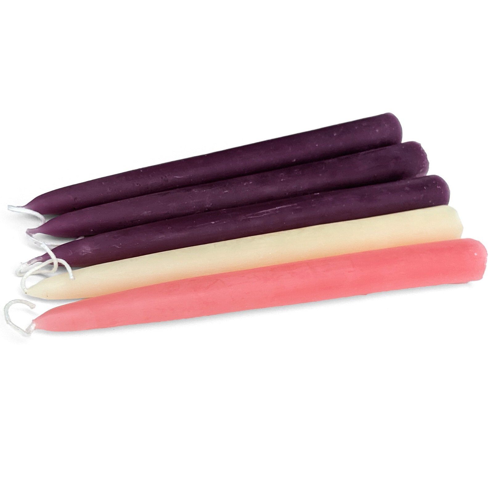 100% Pure Beeswax Taper Candles Dipped Style Unscented Choose Your Color & Size