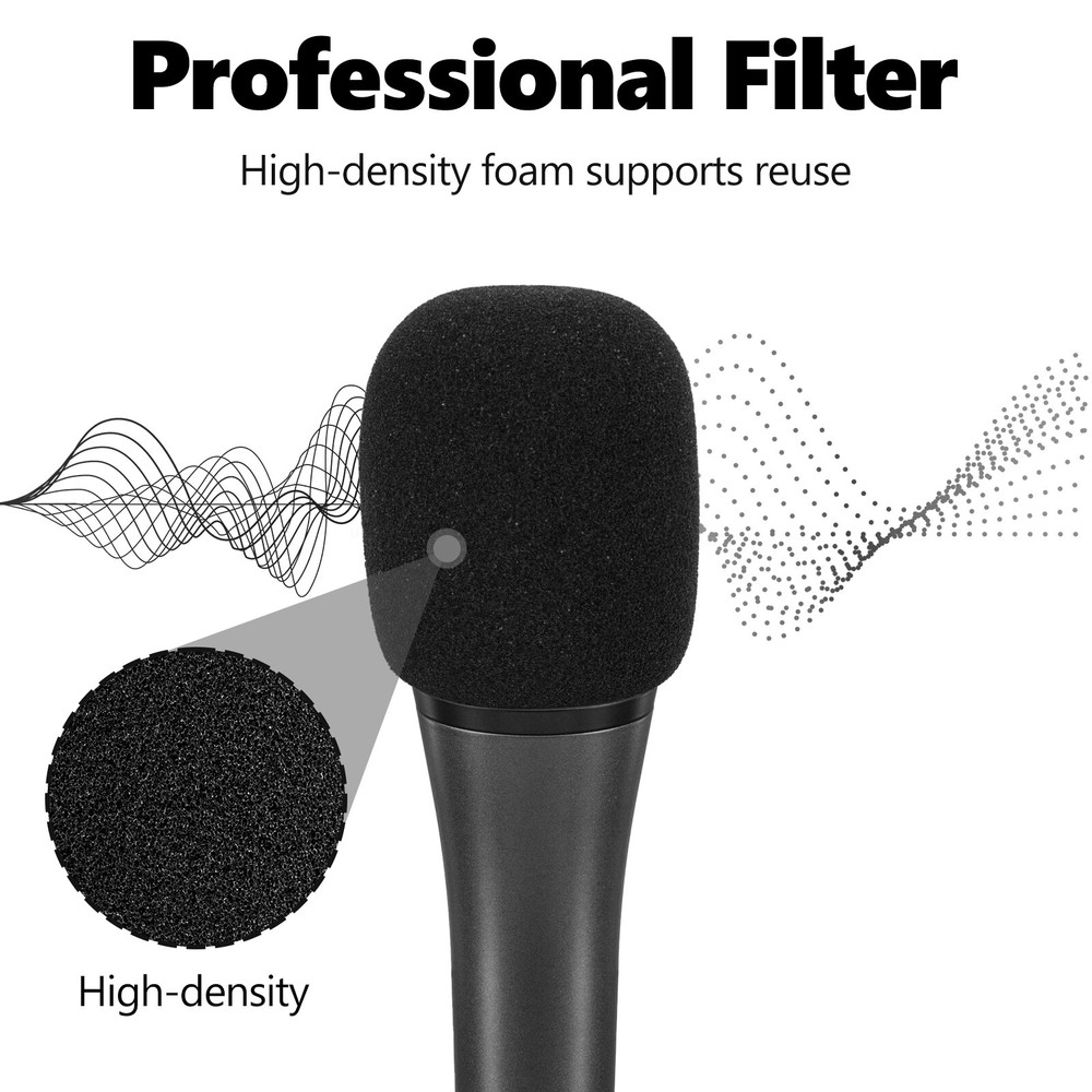 Geekria Foam Windscreen for Sennheiser E 935, E 945, E 835, E 845-S (2 Pack)