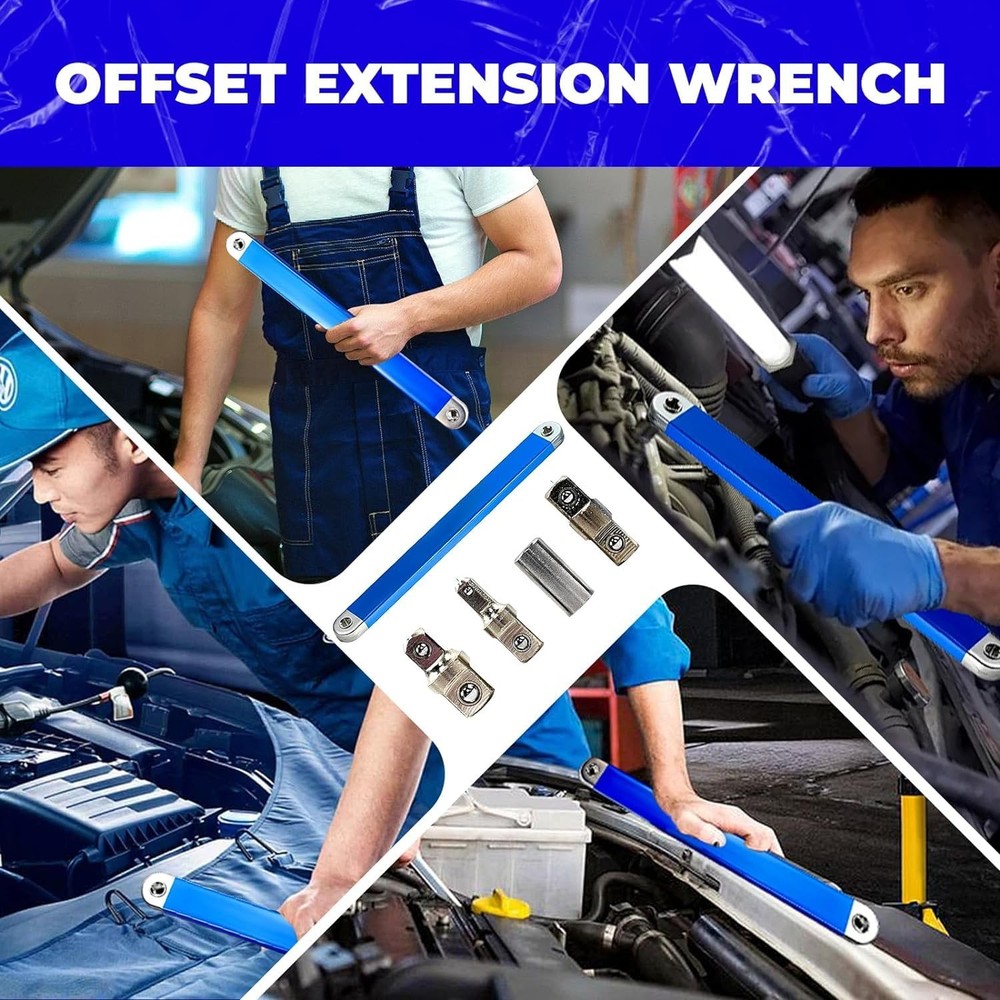 Offset Extension Wrench Set, Impact Ready Socket Ratchet Wrench Extender Tool...