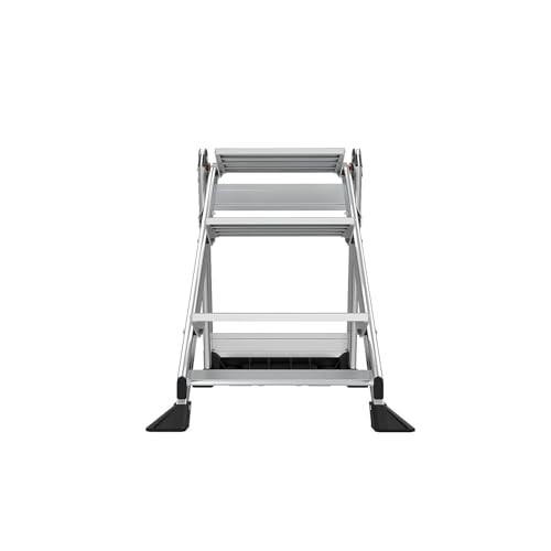 Jumbo Step, Foldable 3-Step Stool, 2.2-Ft with 3 Step Ladders Aluminum