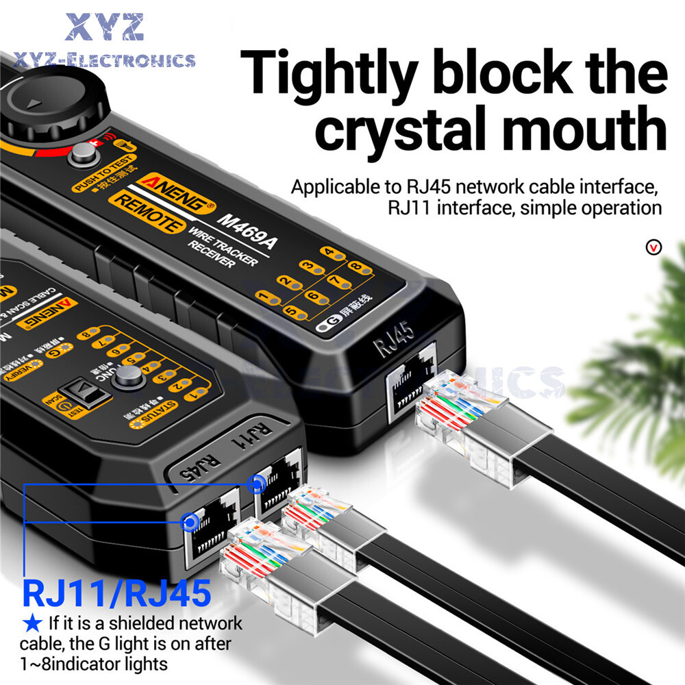 ANENG M469A Multifunctional Network Cable Tracker Networking Analyzer RJ45 RJ11