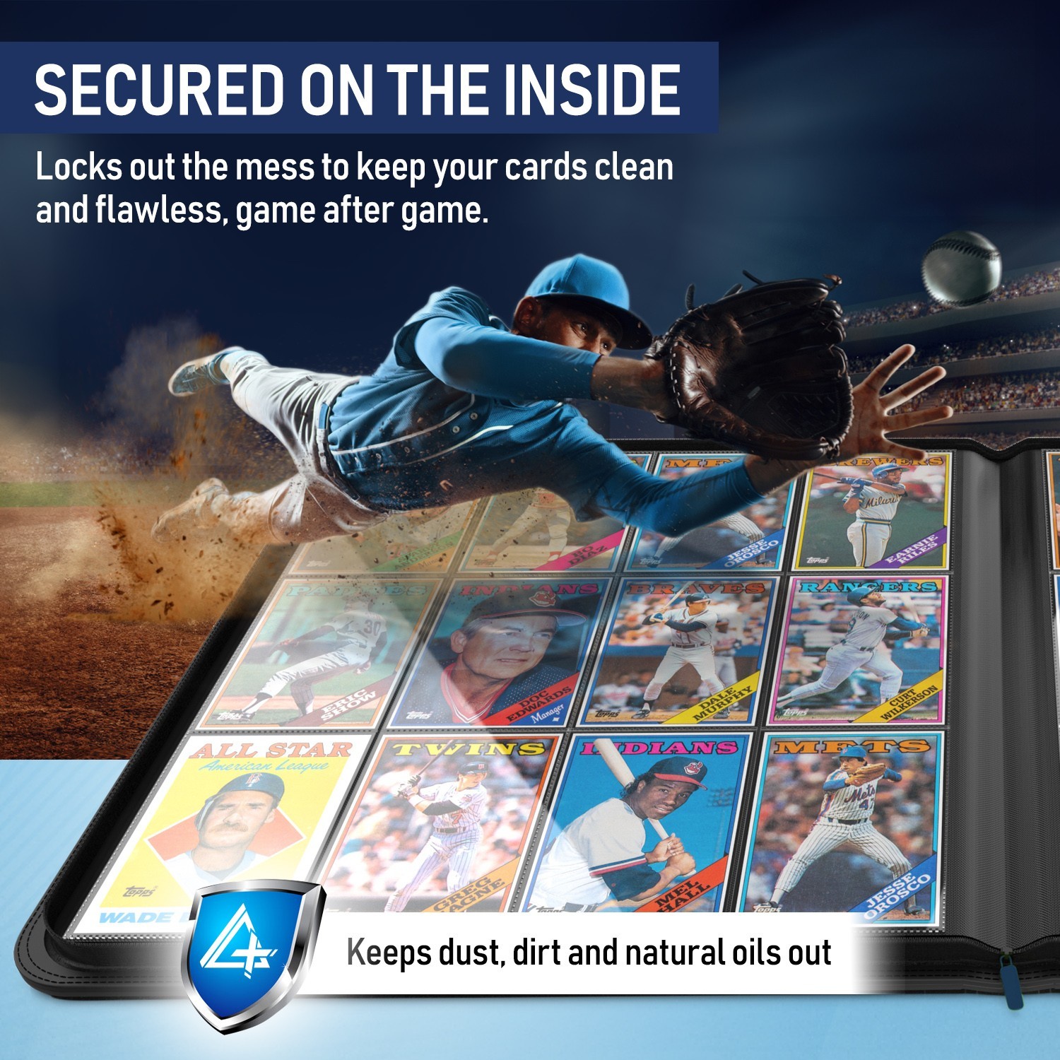 Premium 12 Pocket Sideload Trading Card Binder, 480 Cards for Sports, TCG & MTG.