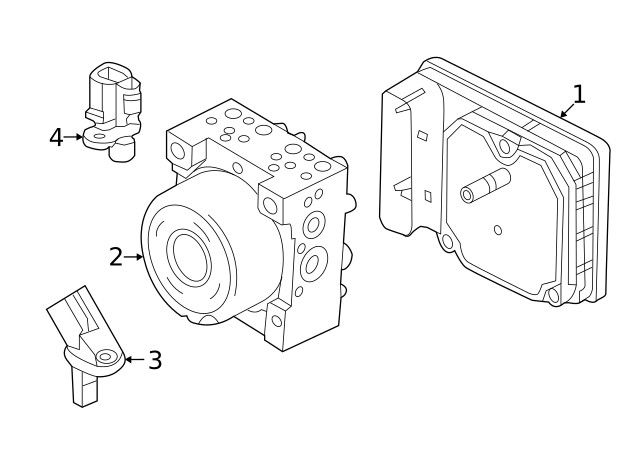 Genuine Ford ABS Sensor JX6Z-2C204-C