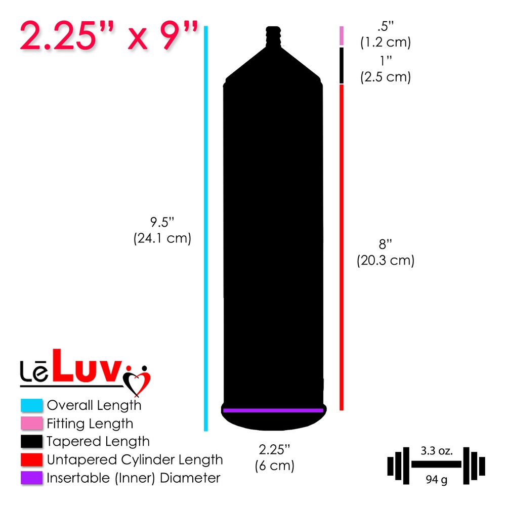 LeLuv Vibrating Penis Pump EasyOp Bgrip Ball Handle BASIC 2.25 Inch Kit