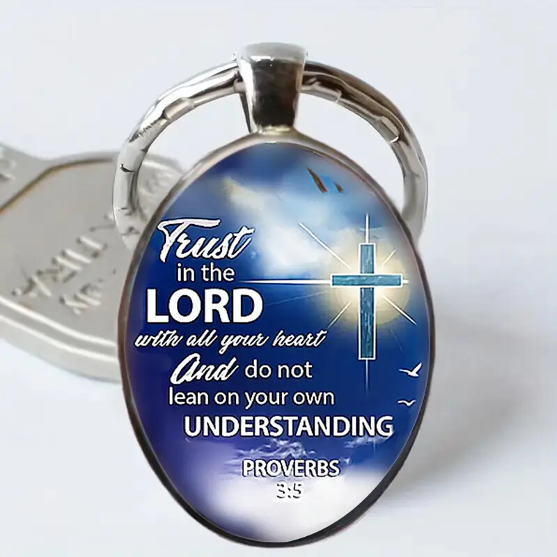 Oval Keychain Trust in the Lord