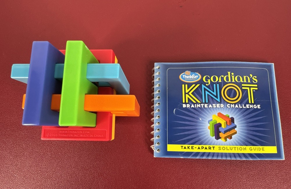 Gordian's Knot,   Thinkfun Games - Mind Challenge Puzzle, 2005 w Solution Guide