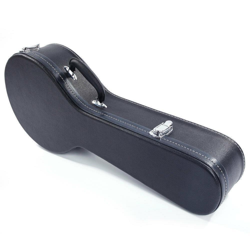 Glarry Hardshell Microgroove Carry Case Artificial Leather for A Style Mandolin