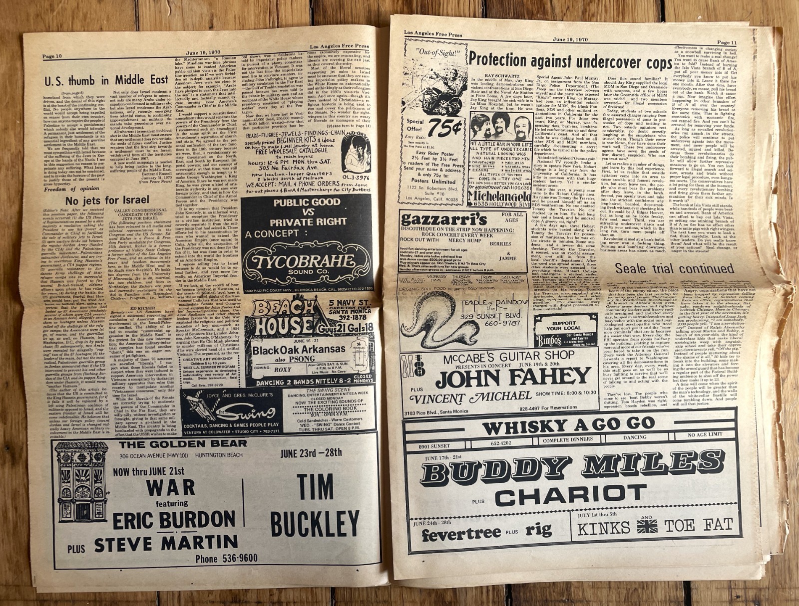 June 19-25, 1970 Los Angeles Free Press MANSON IN WONDERLAND underground paper