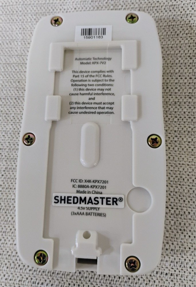 Automatic Technology KPX7v2 Keypad, SHEDMASTER, NOB