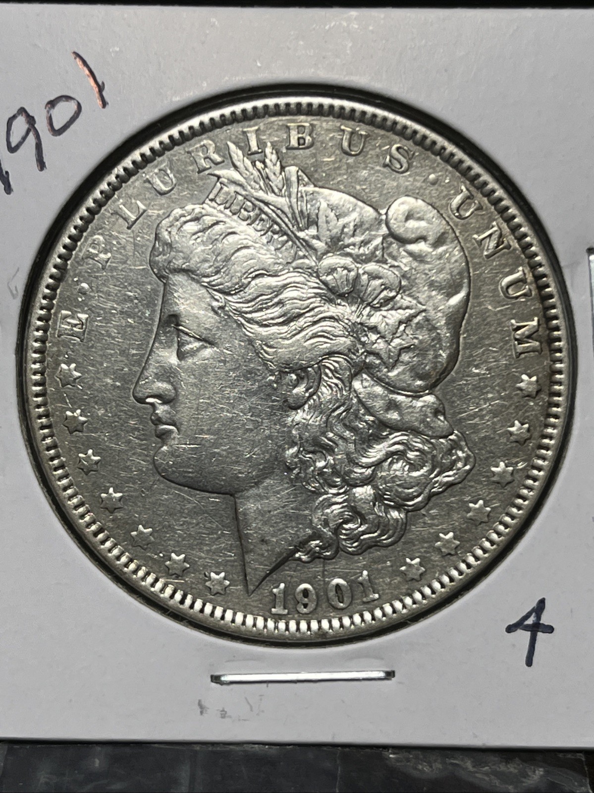 1901 MORGAN SILVER DOLLAR, XF DETAILS