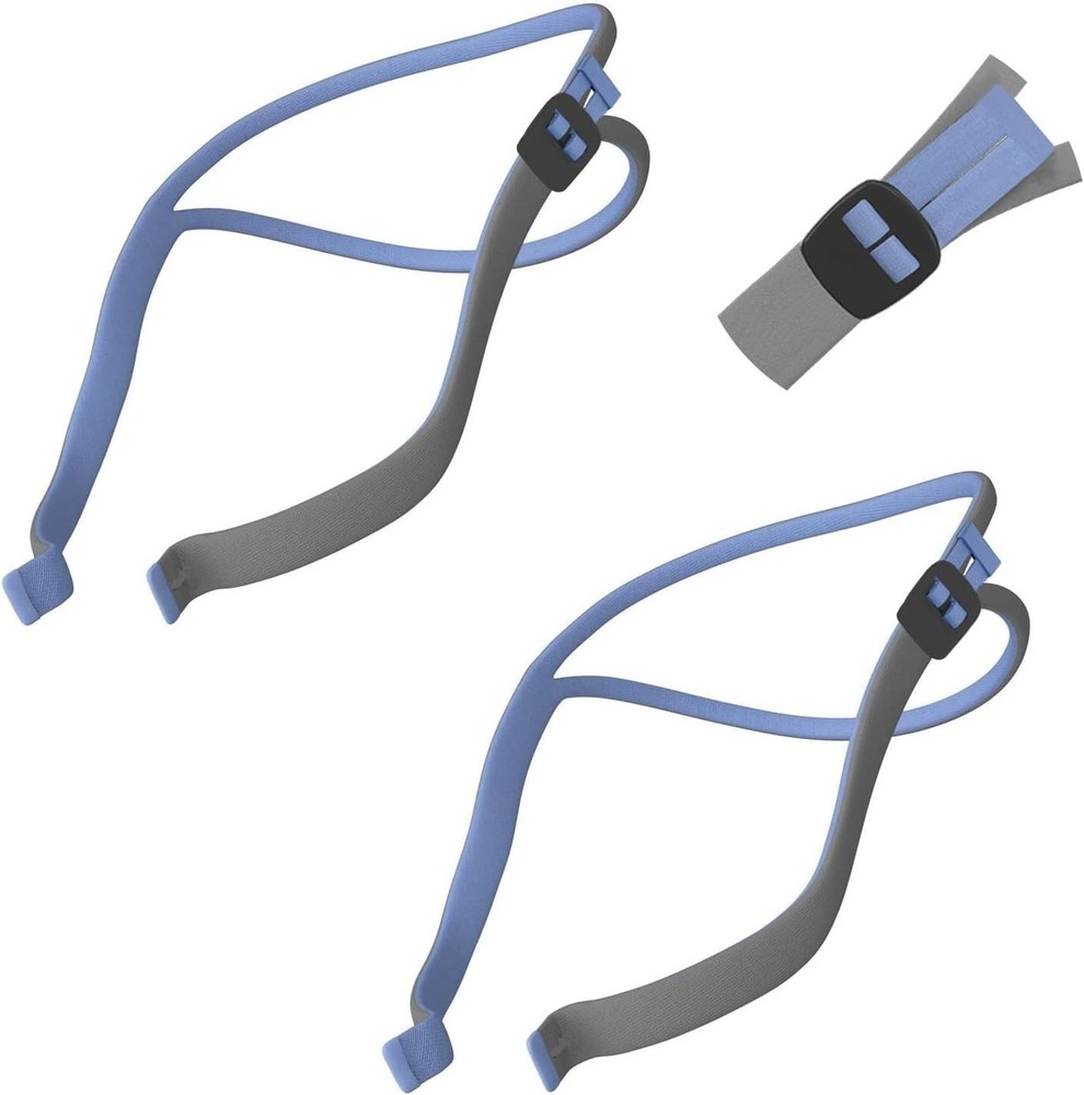 CPAP Headgear Adjustable Soft Elastic Blue 2-Pack Compatible with P10 N30