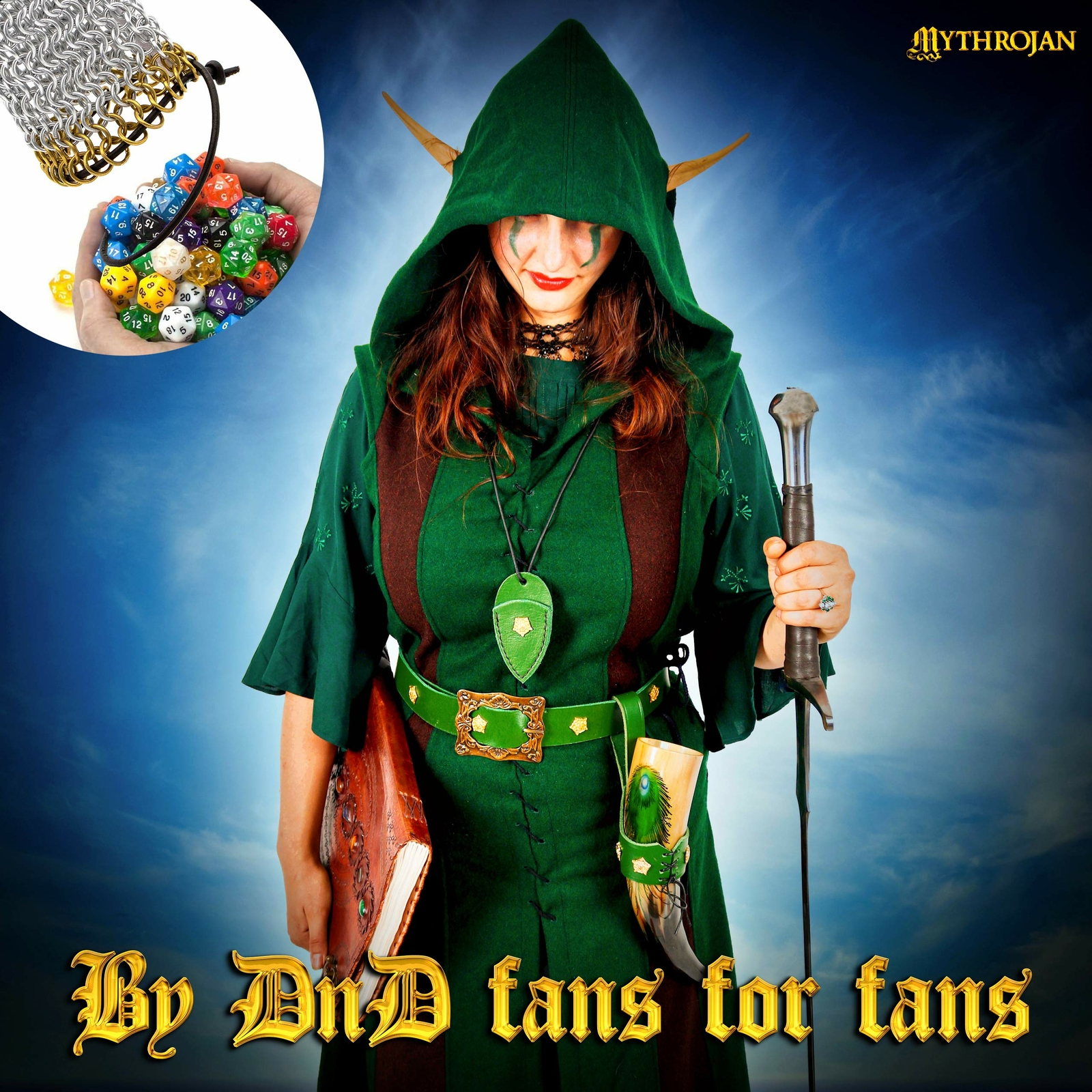 Chainmail DnD Dice Bag Pouch Drawstring Medieval RPG Playing Renaissance LARP