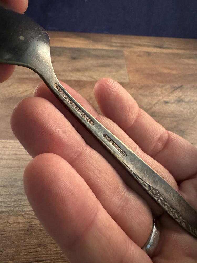 Wm A Rogers Silverplated Teaspoon Brittany Rose Pattern