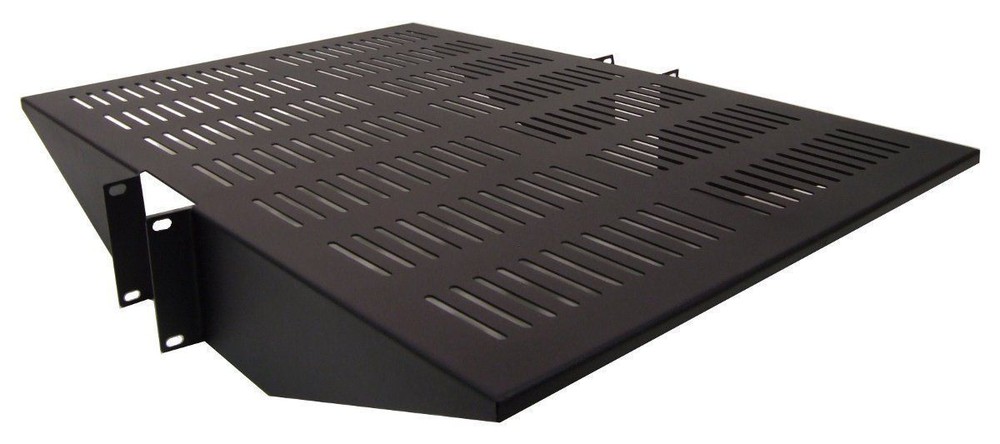 19" Center Weight Vented Rack Mount IT Data Networking Server Shelf 2U 22" Deep