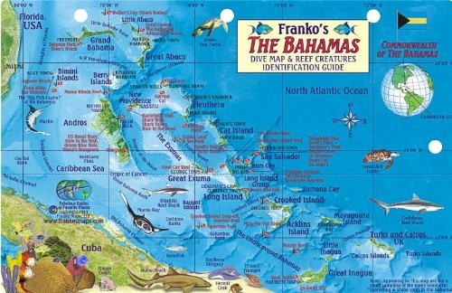 Franko's The Bahamas : mini-map & reef creatures identification guide