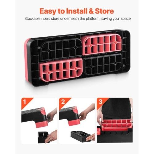 Aerobic Exercise Step Platform 28Inch Workout Aerobic Stepper Height