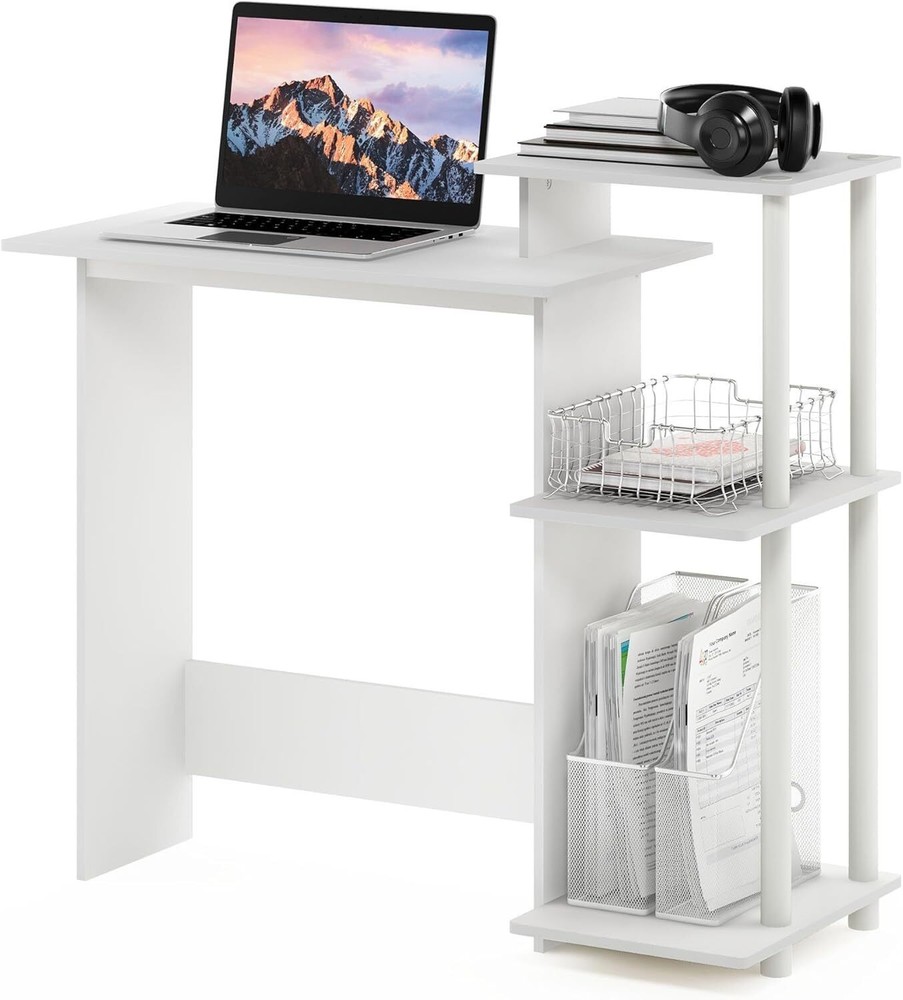 Computer Desk Square Side Shelf High-quality Study Kids Table Small Rooms New