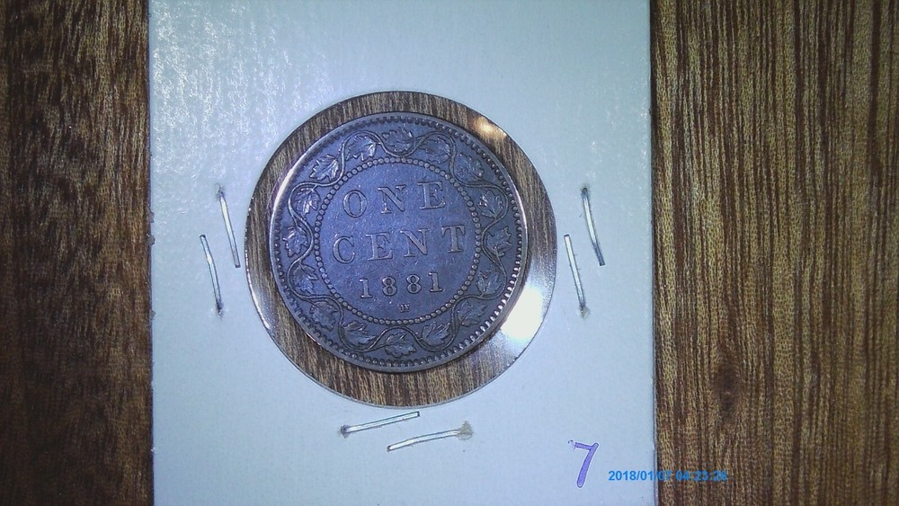 Canada 1 Cent 1881H Micro "D" KM#7 XF