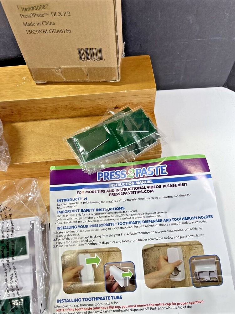 NOS RC Press to Paste -toothbrush holder and toothpaste dispenser