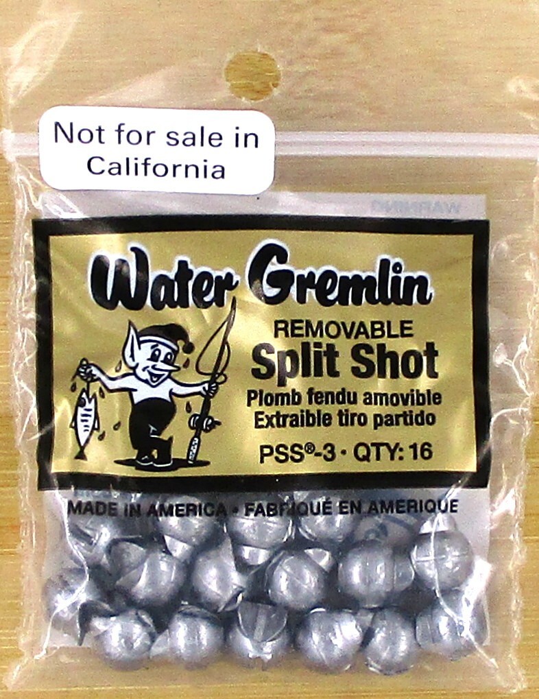 (6) Packs Water Gremlin New Removable Split Shot Sinkers Size PSS-3 New