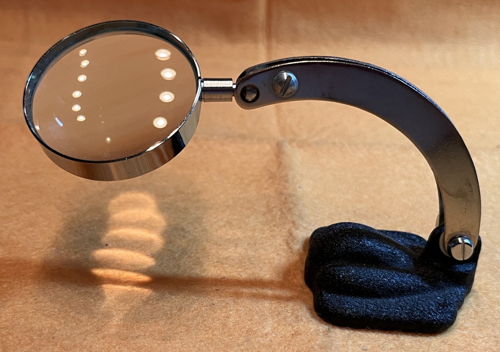 Vintage Stand Magnifier Adjustable Hobby Use - Coins Stamps etc.