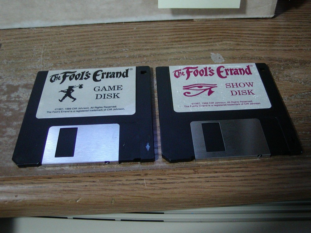 Commodore Amiga FOOL's ERRAND , (2) Original Master with Manual, Code Wheel +.