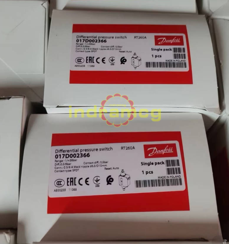 One Danfoss RT260A 017D002366 Pressure Switch New