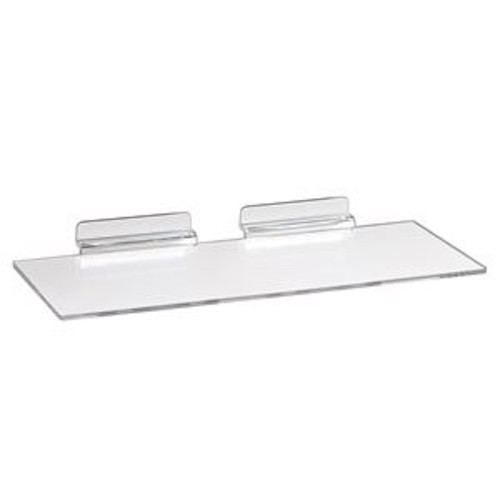 20 Slatwall Shelves Shelf Shoe 4" x 10" Display Flat Styrene Clear Acrylic Slat
