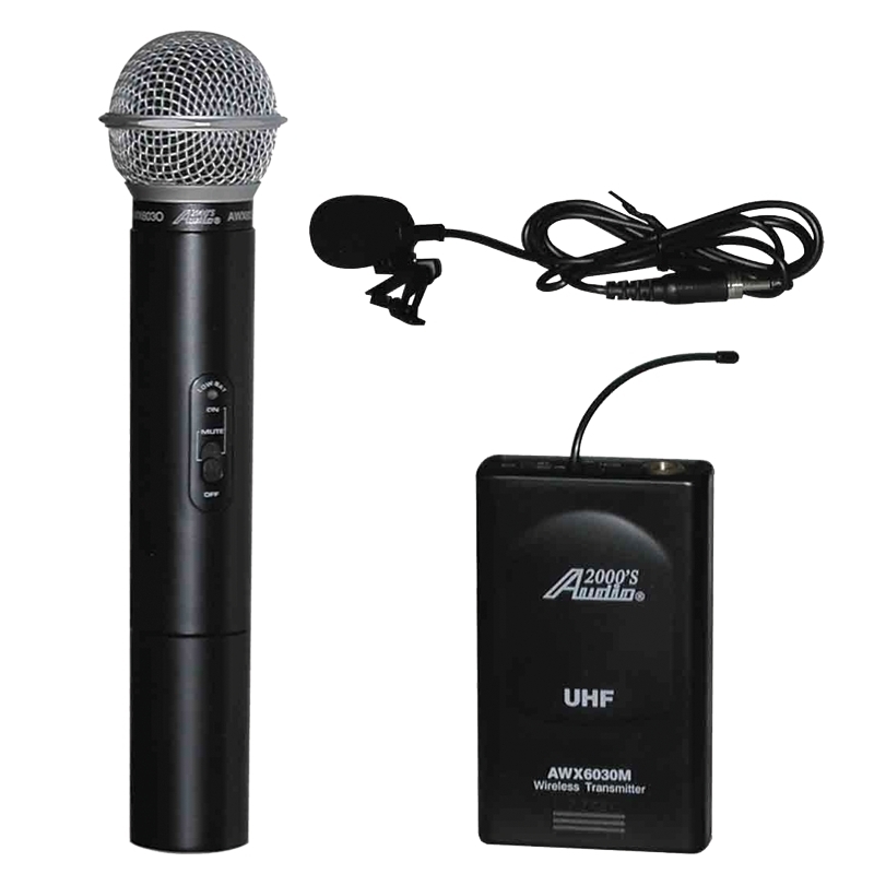 Audio 2000's AWM-6012UL Handheld Lavalier Wireless Mic