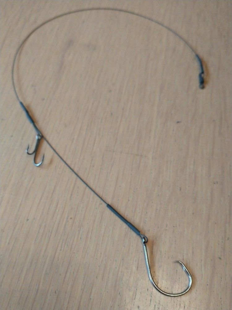 BOSS PIKE RIGS - 3 x Double Baitholder Hook Rigs - Pike Wire Traces