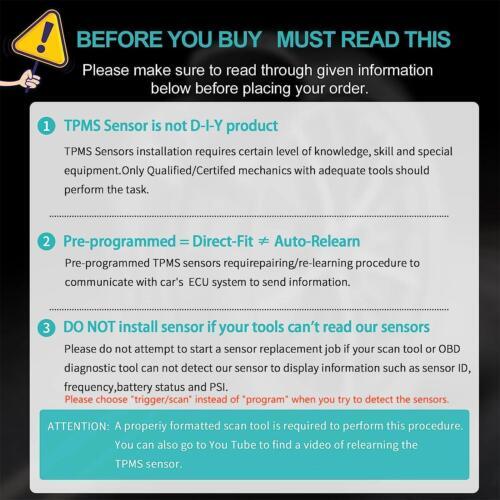 4PCS Genuine Motorcraft TIRE PRESSURE MONITORING SENSOR OEM TPMS-12 9L3Z-1A189-A