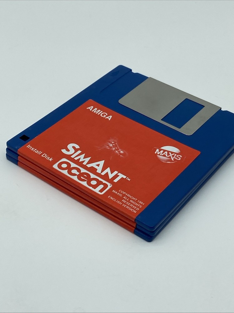 1991 SimAnt Ocean Amiga VYG PC Game Floppy Disk Set Untested