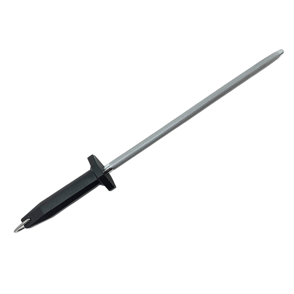 12-Inch Round Diamond Solid Steel Sharpening Rod