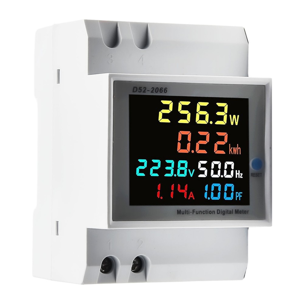 AC Power Meter 100A High Precision AC Power Meter Din Rail High-Precision