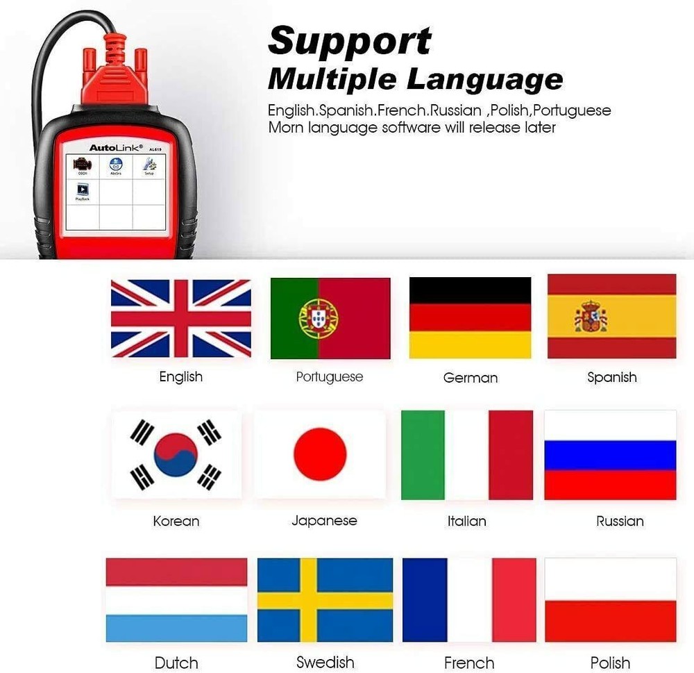 Autel AL619 OBD2 CAN ABS SRS Code Reader Scanner Auto Car Diagnostic Tool