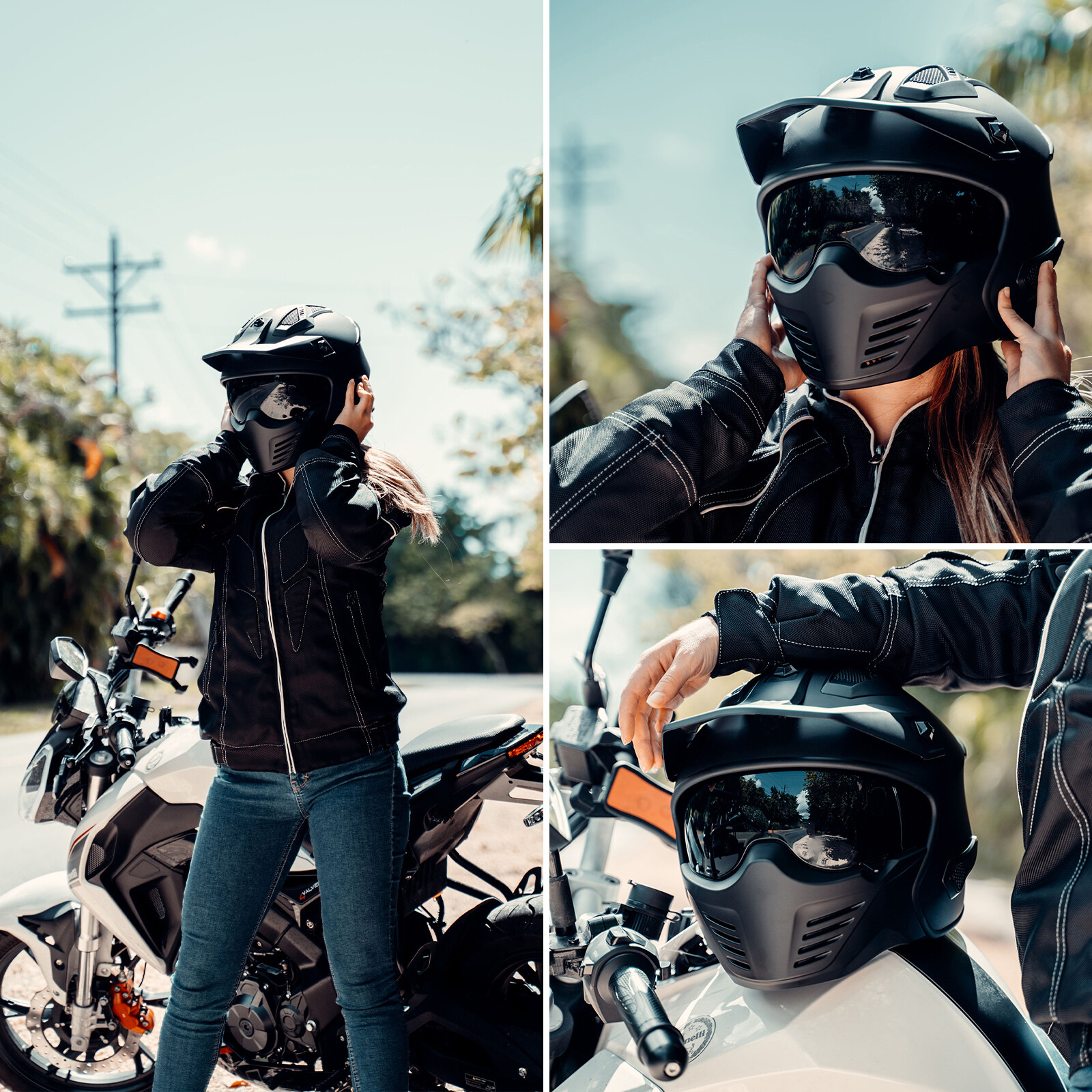 ILM Seller Refurbish Open Face 3/4 Motorcycle Half Helmet Moped ATV Scooter DOT