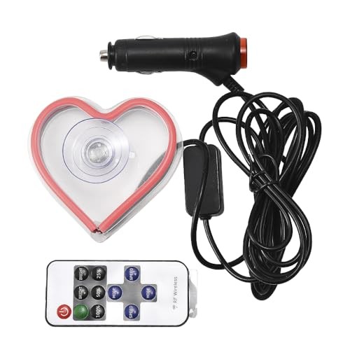 Car LED Ambient Light, Triangle or Back Window Light, Pink Heart Pattern