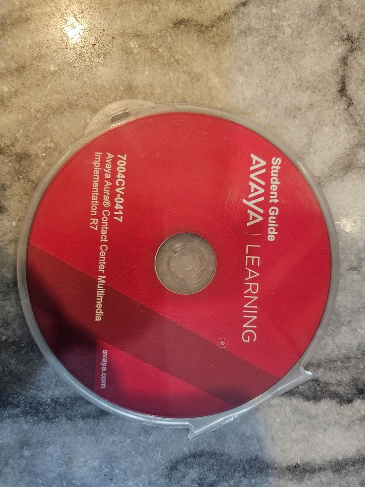 Avaya Aura Contact Center R7 Learning - Student Guide Training Discs