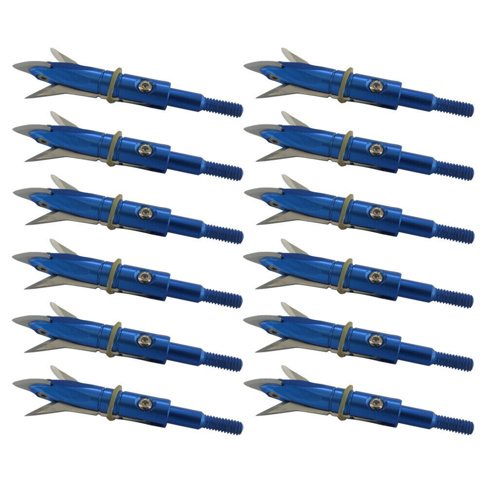 12Pcs 100 Grain 2 Blade Archery Crossbow Broadheads Compound Bow Arrowheads Tips