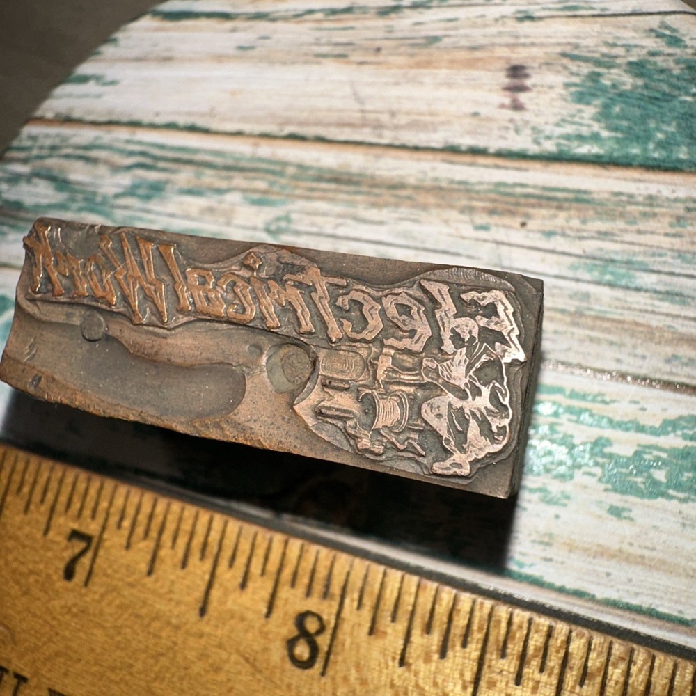 Printing Block ( Electrical Work ) Man Doing Wiring