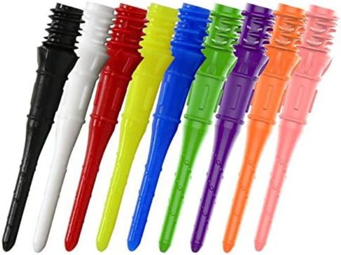 Multiple Length Soft Tip Dart Points - 30 Black Tips for All Dartboards