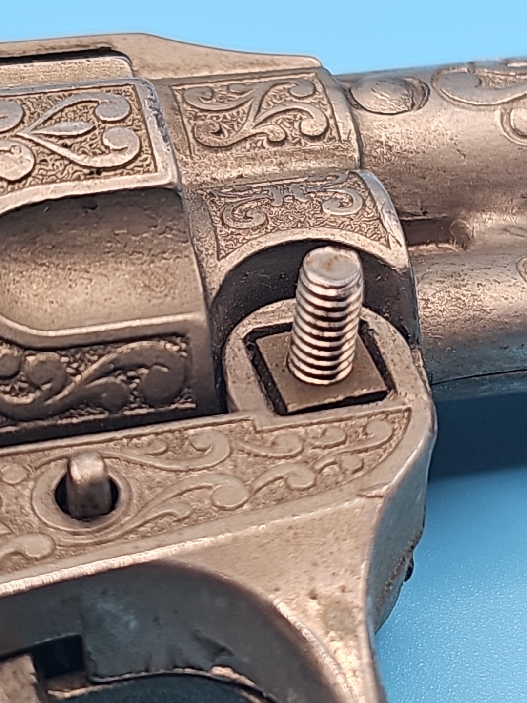 *Rough* Hubley Texan Jr. Childs Toy Cap Gun Texas Long Horn Steer Handle