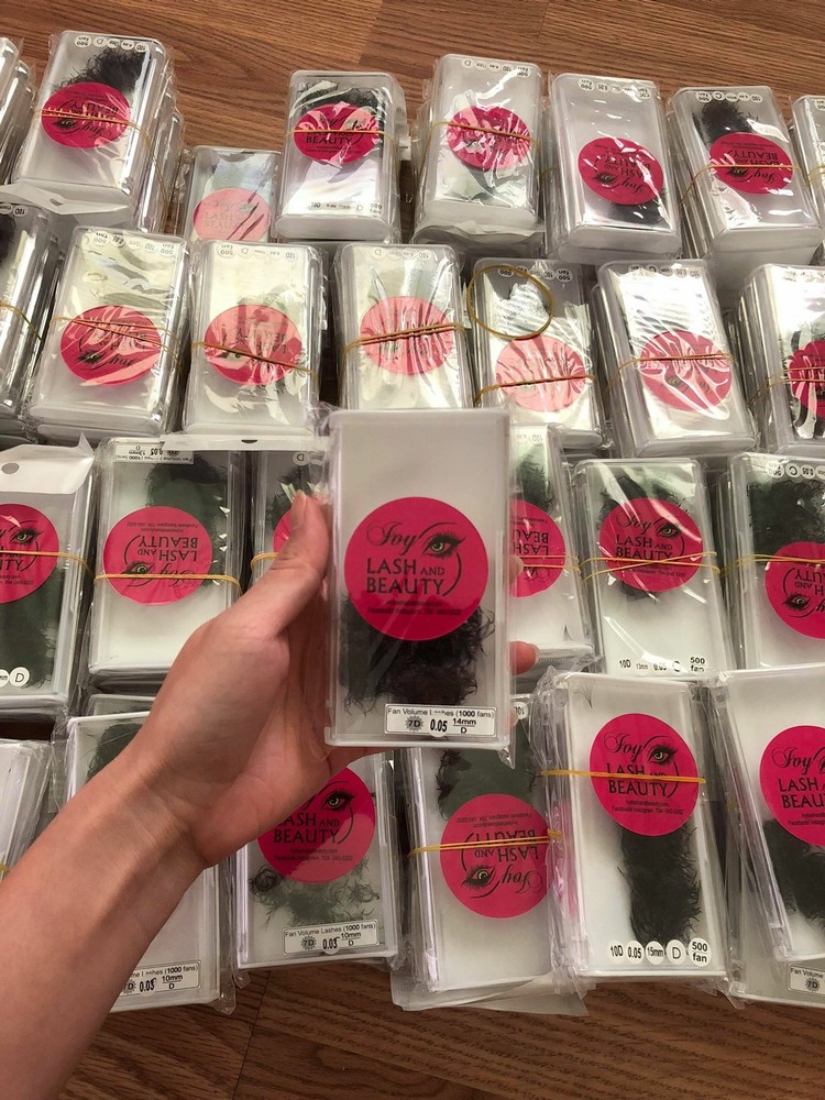 Handmade Eyelash Extensions 5-7D D Curl (1500fans/ 2 boxes)